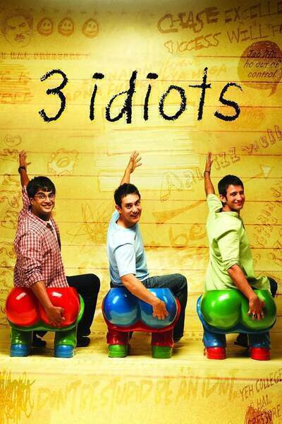 3 Idiots Hindi Dubbed Movie Poster (2009)