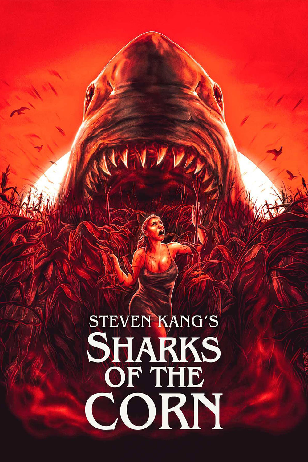 Sharks of the Corn Hindi Dubbed Movie Poster (2021)