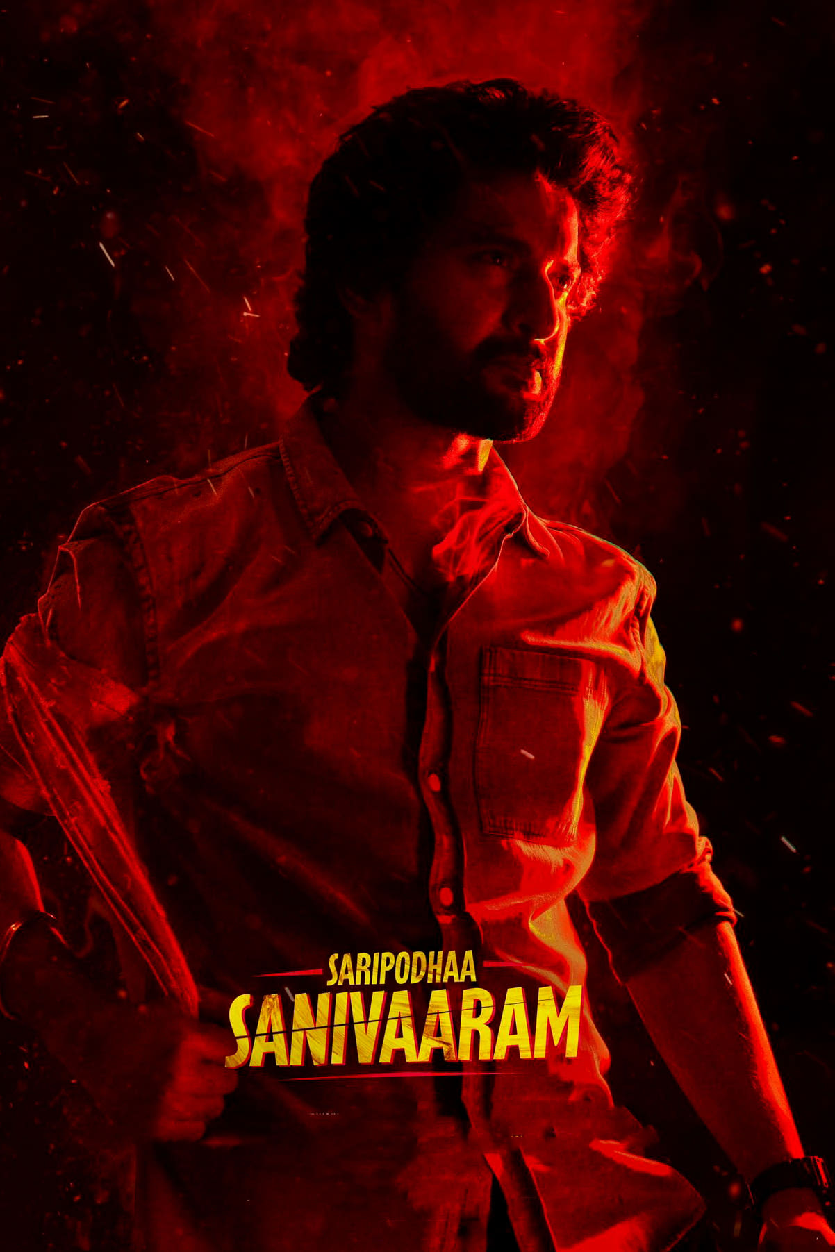 Saripodhaa Sanivaaram Hindi Dubbed Movie Poster (2024)