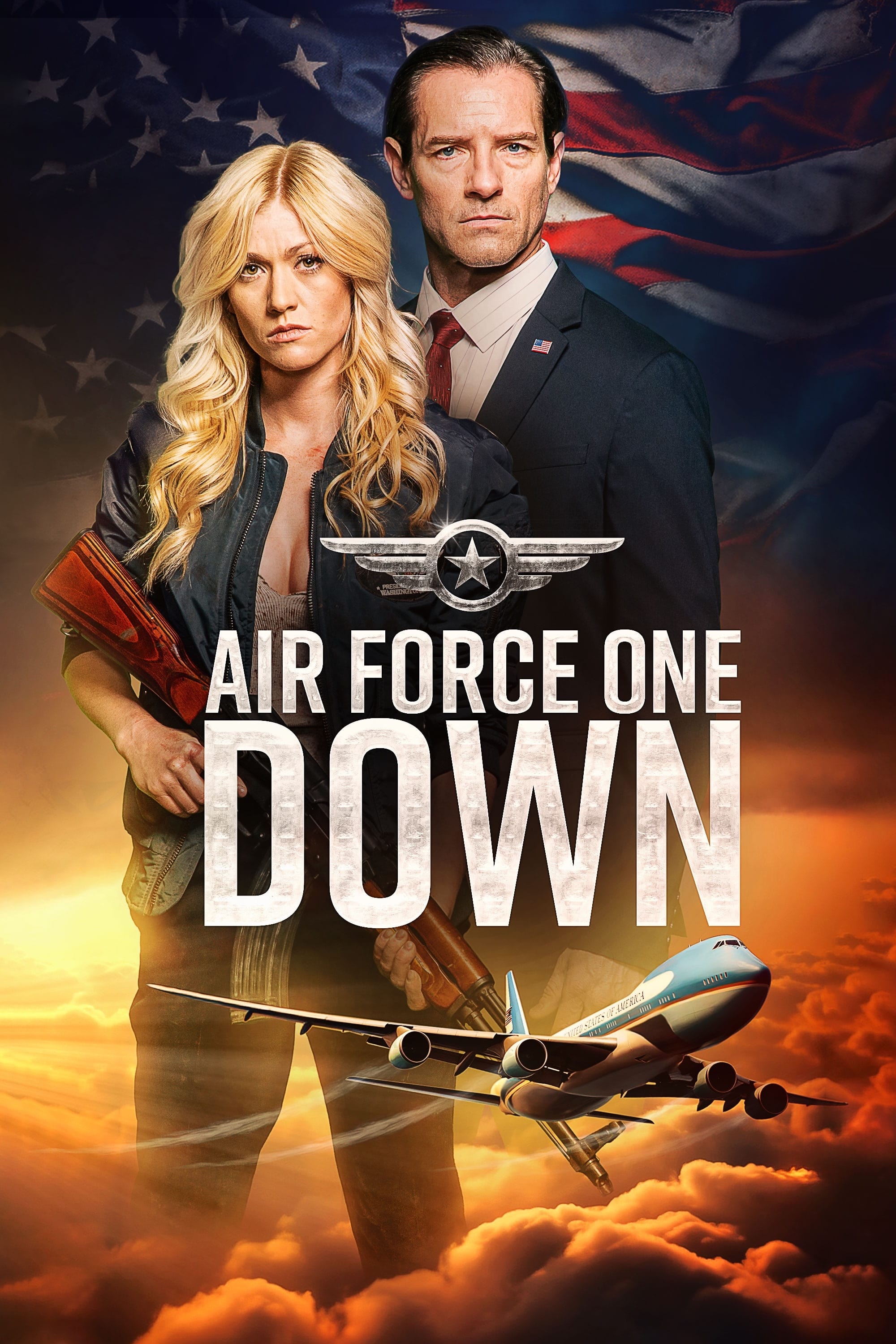 Air Force One Down Hindi Dubbed Movie Poster (2024)