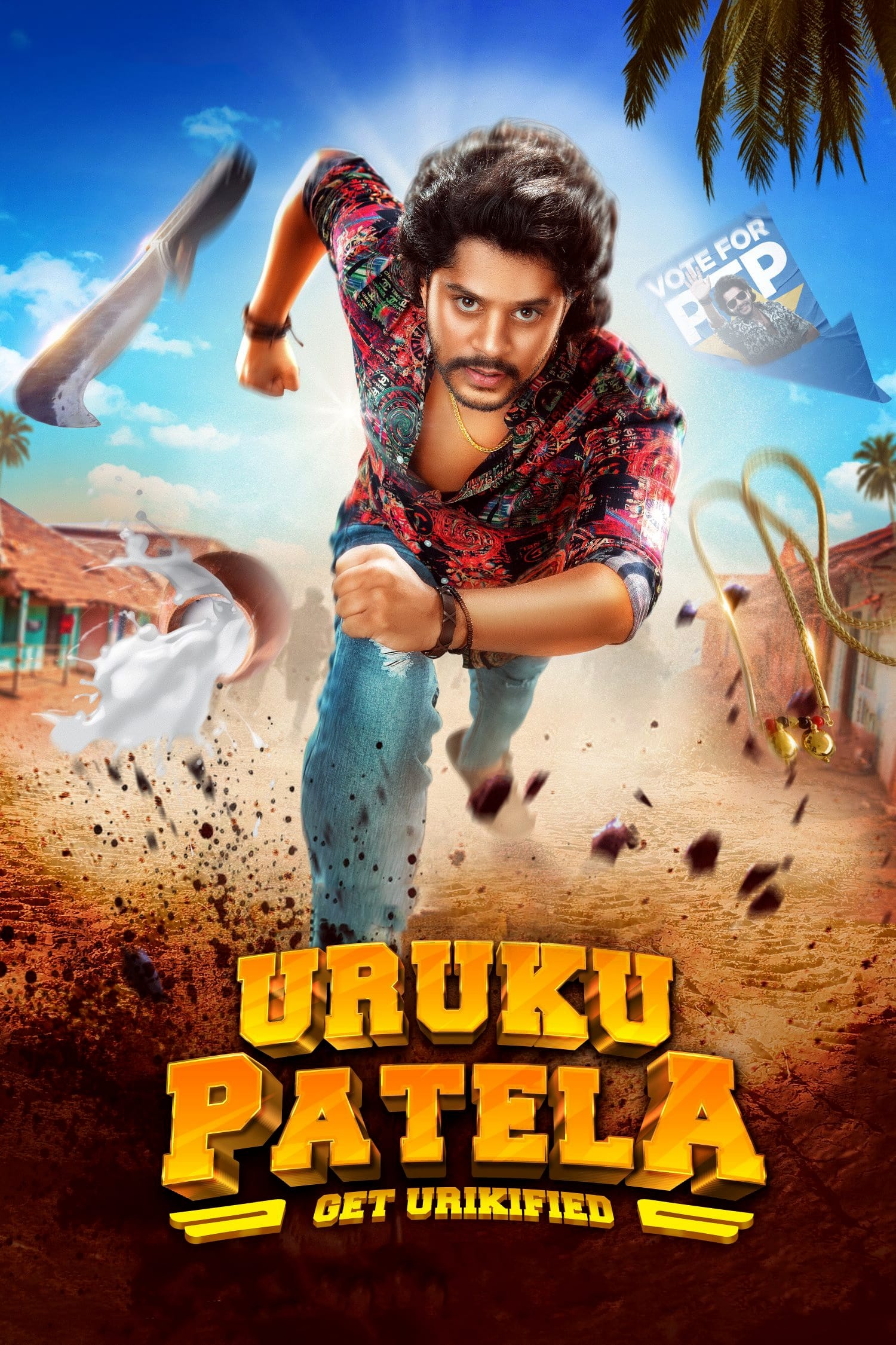 Uruku Patela Hindi Dubbed Movie Poster (2024)