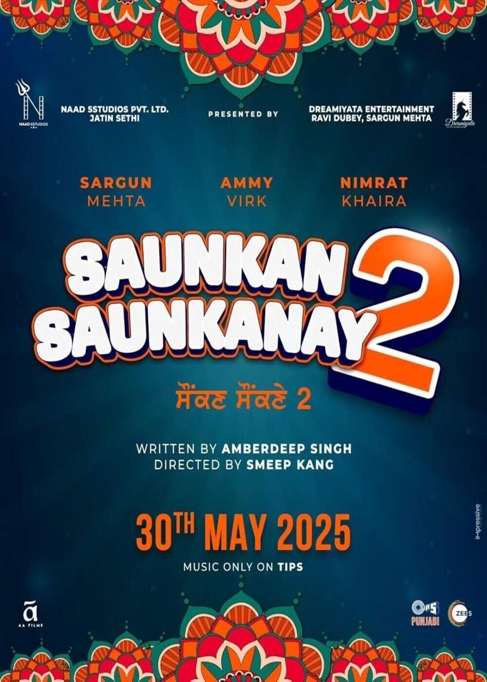 Saunkan Saunkanay 2 Hindi Dubbed Movie Poster (2025)