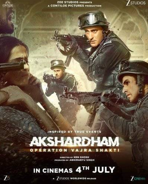 Akshardham: Operation Vajra Shakti Hindi Dubbed Movie Poster (2025)
